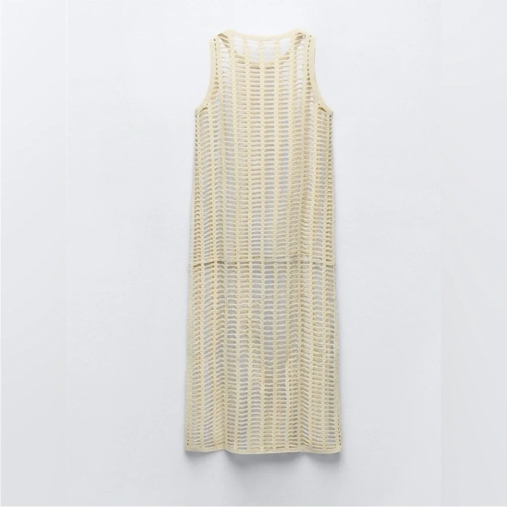 Zara Crochet Knit Swim Cover Up - Picture 3 of 8